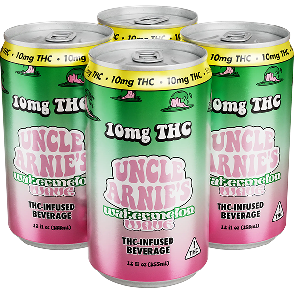 Picture of Uncle Arnie's 10mg THC Watermelon Wave (4 x 12oz cans)
