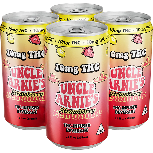 Picture of Uncle Arnie's 10mg THC Strawberry Lemonade (4 x 12oz cans)