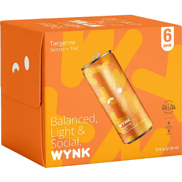 Picture of Wynk 5mg THC Tangerine Seltzer (6 x 12oz cans)